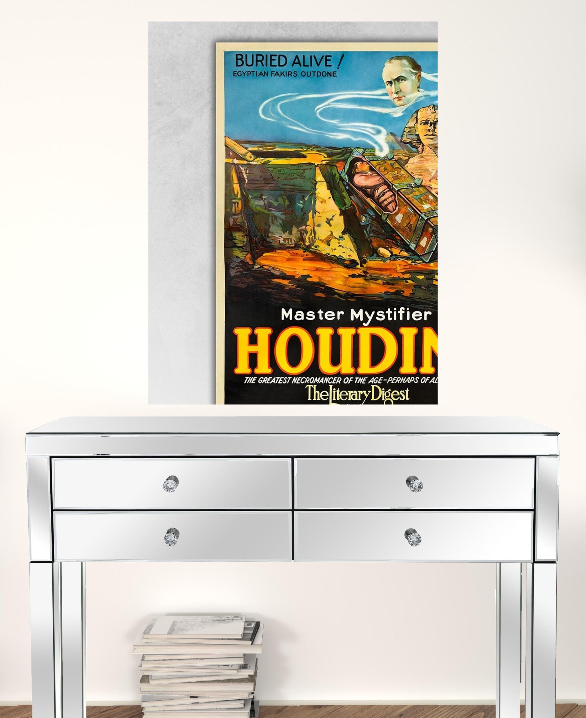 36" X 48" Master Mystifier Houdini Vintage Magic Poster Wall Art - Minihomy