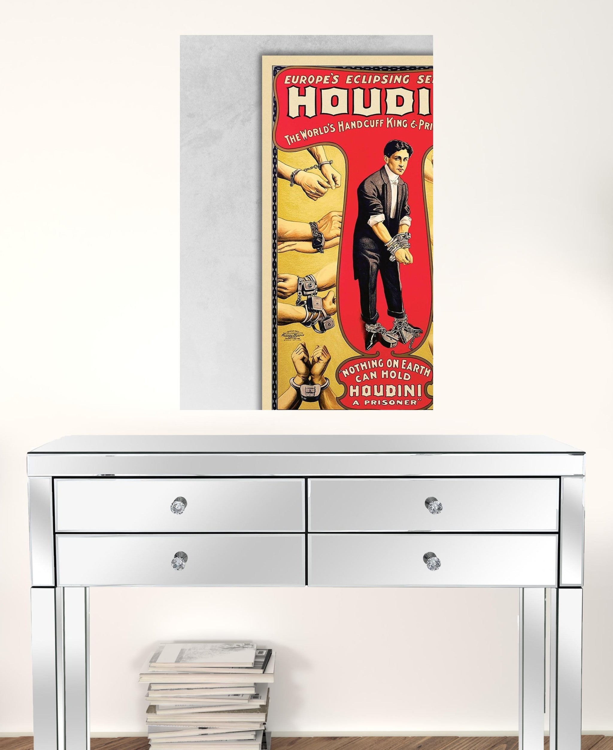 24" X 36" Houdini Handcuff King Vintage Magic Poster Wall Art - Minihomy