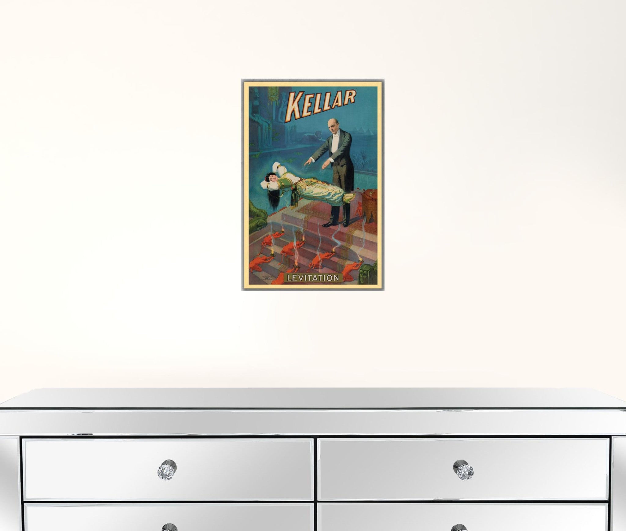 36" X 54" Kellar Levitation Vintage Magic Poster Wall Art - Minihomy