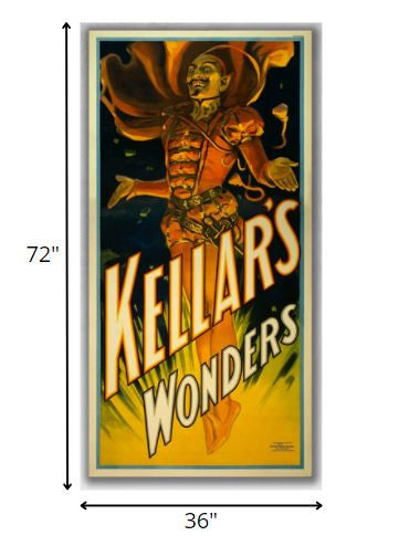 36" X 72" Keller's Wonders Vintage Magic Poster Wall Art - Minihomy