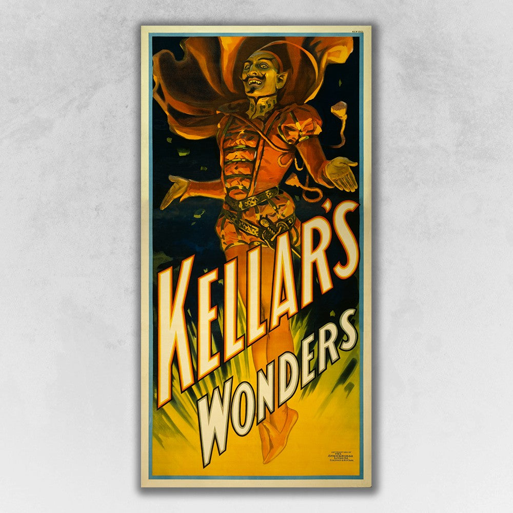 36" X 72" Keller's Wonders Vintage Magic Poster Wall Art - Minihomy