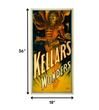 36" X 72" Keller's Wonders Vintage Magic Poster Wall Art - Minihomy