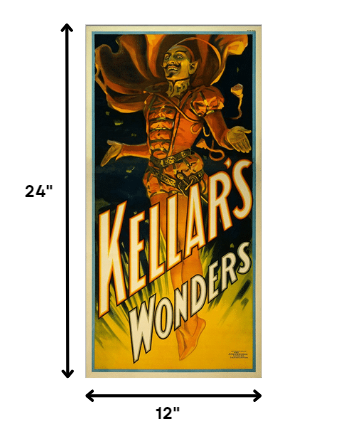 36" X 72" Keller's Wonders Vintage Magic Poster Wall Art - Minihomy