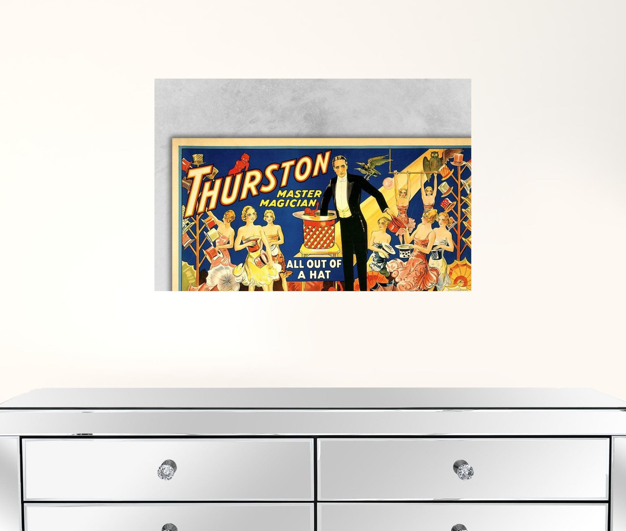 36" X 54" Thurston Out Of A Hat Vintage Magic Poster Wall Art - Minihomy