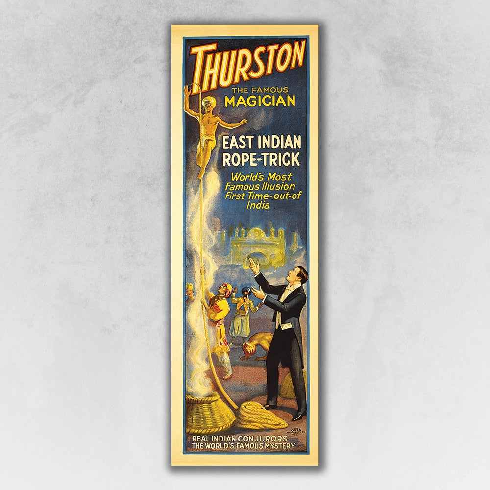 24" X 72" Thurston Rope Trick Vintage Magic Poster Wall Art - Minihomy