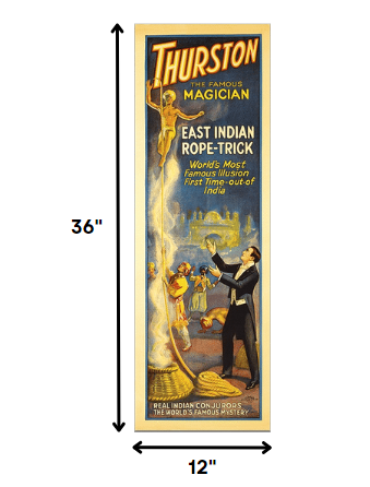 24" X 72" Thurston Rope Trick Vintage Magic Poster Wall Art - Minihomy