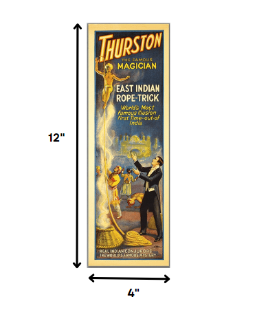 24" X 72" Thurston Rope Trick Vintage Magic Poster Wall Art - Minihomy