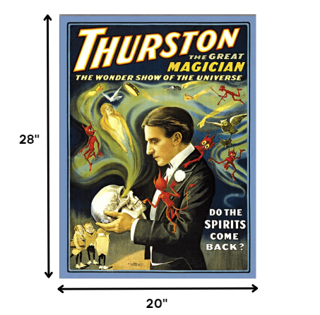 36" X 48" Thurston Spirits Vintage Magic Poster Wall Art - Minihomy