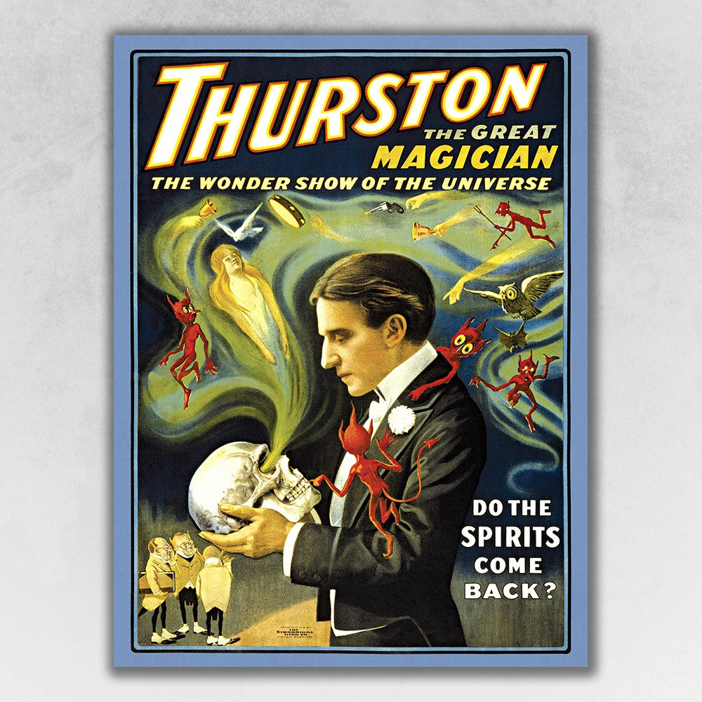 36" X 48" Thurston Spirits Vintage Magic Poster Wall Art - Minihomy