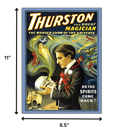 36" X 48" Thurston Spirits Vintage Magic Poster Wall Art - Minihomy