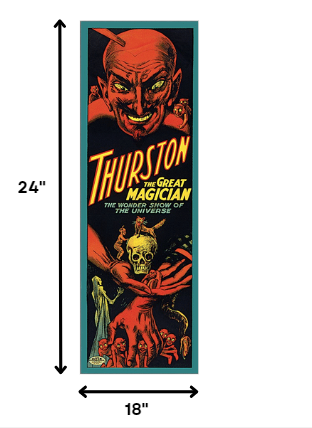 24" X 72" Thurston The Great Wonder Show Vintage Magic Poster Wall Art - Minihomy