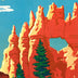 36" X 54" Vintage 1950S Bryce Canyon National Park Wall Art - Minihomy