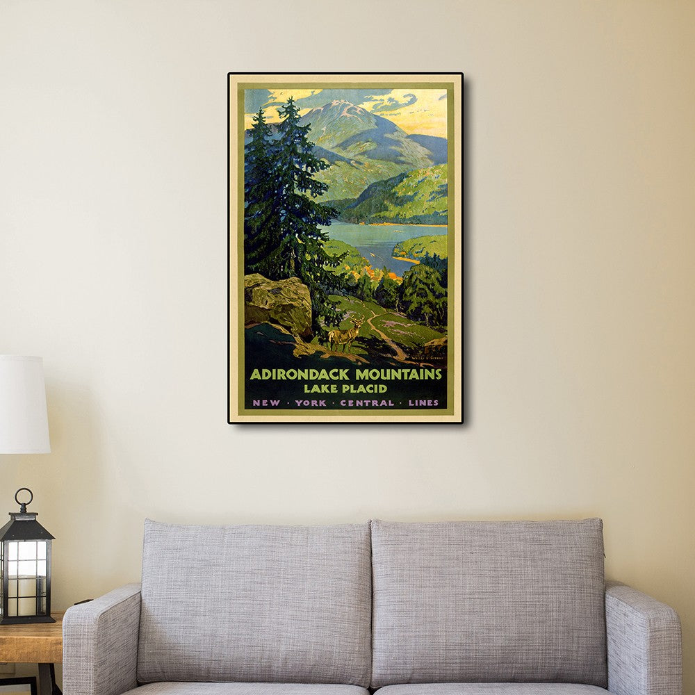 24" X 36" Vintage 1920S Adirondack Mountains Wall Art - Minihomy