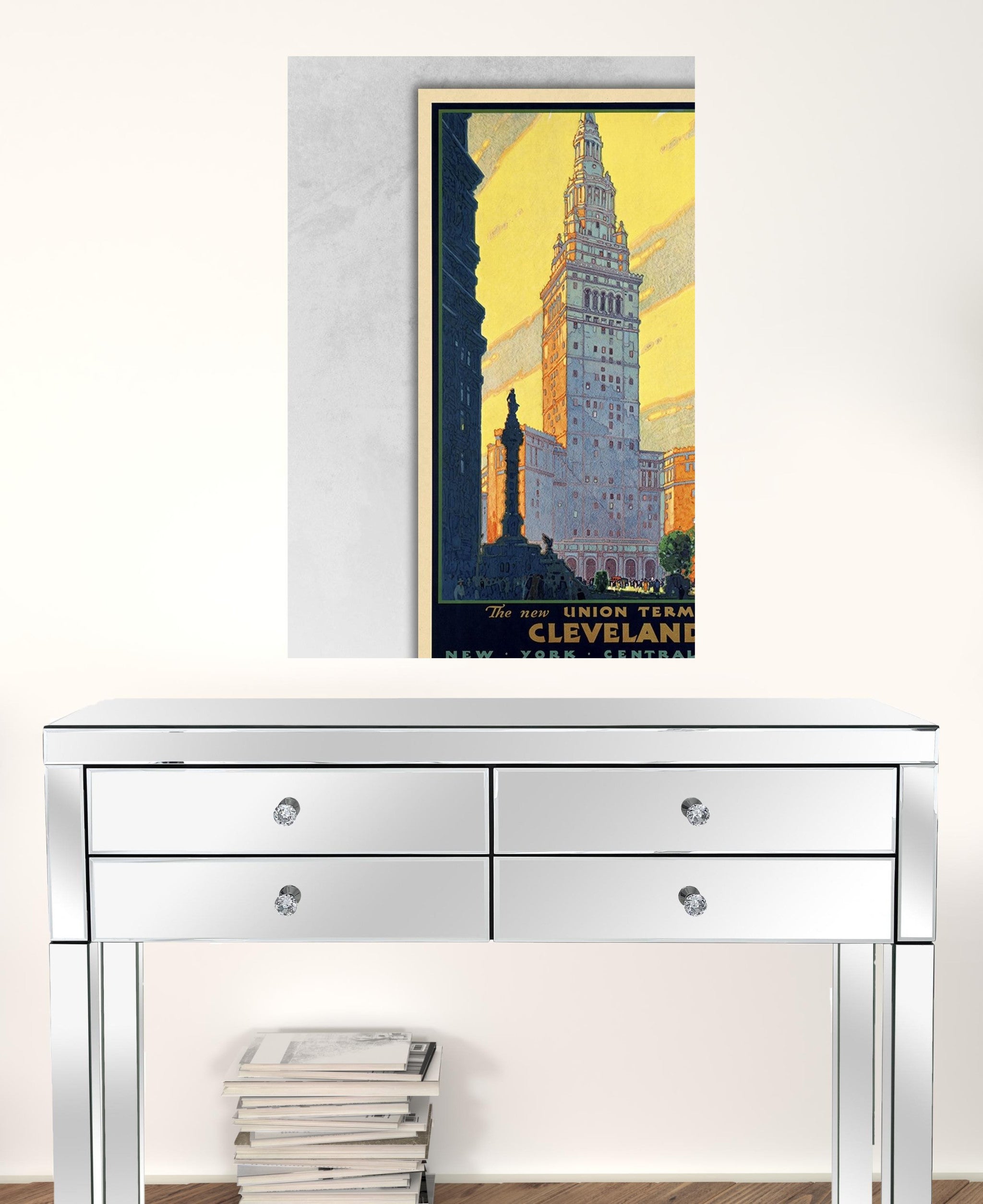 36" X 54" Cleveland Union Terminal Vintage Travel Poster Wall Art - Minihomy