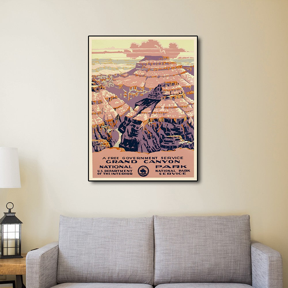 36" X 48" Grand Canyon C1938 Vintage Travel Poster Wall Art - Minihomy