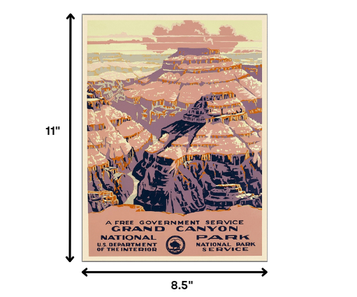 36" X 48" Grand Canyon C1938 Vintage Travel Poster Wall Art - Minihomy