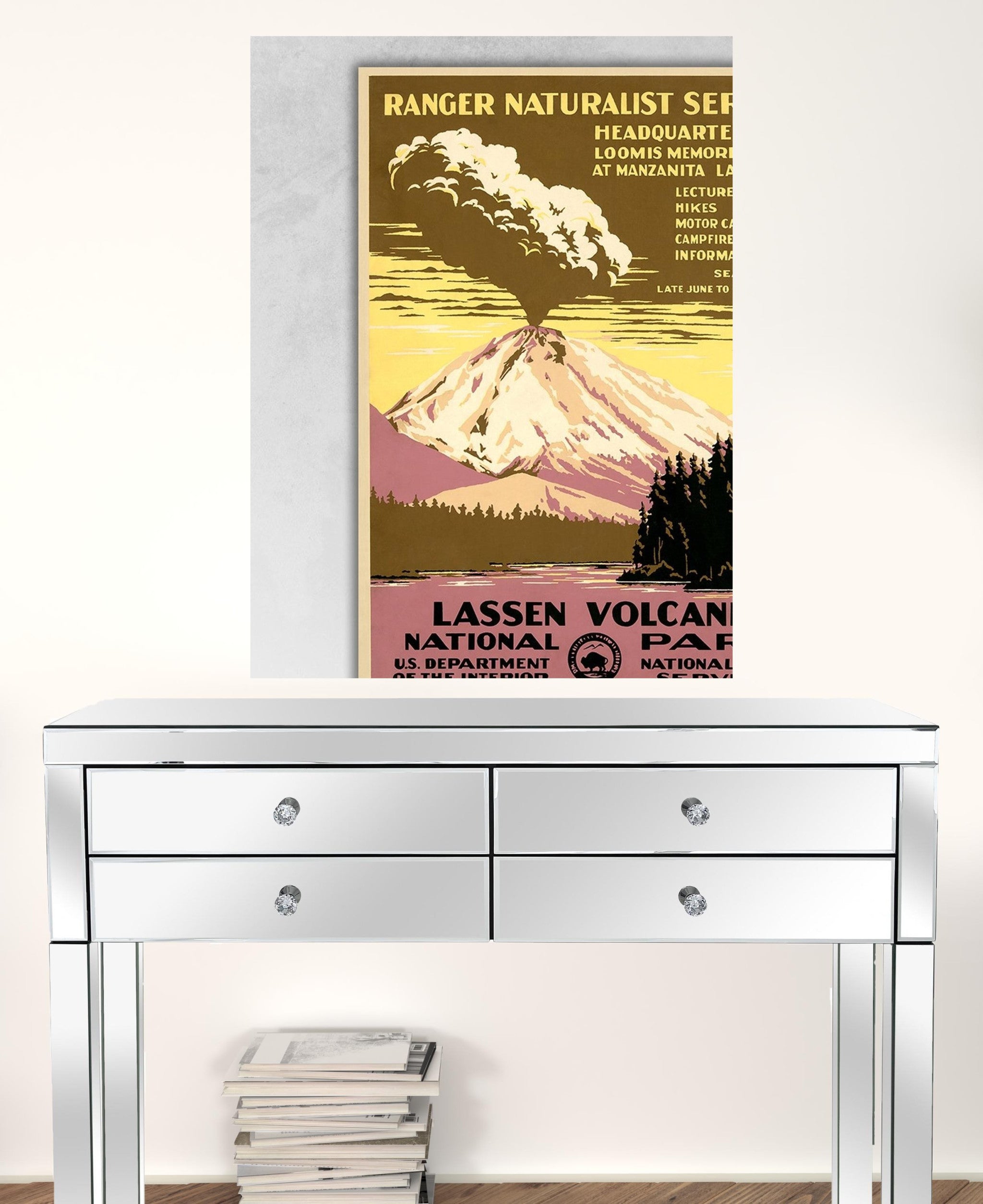 24" X 32" Lassen Volcanic National Park Vintage Travel Poster Wall Art - Minihomy