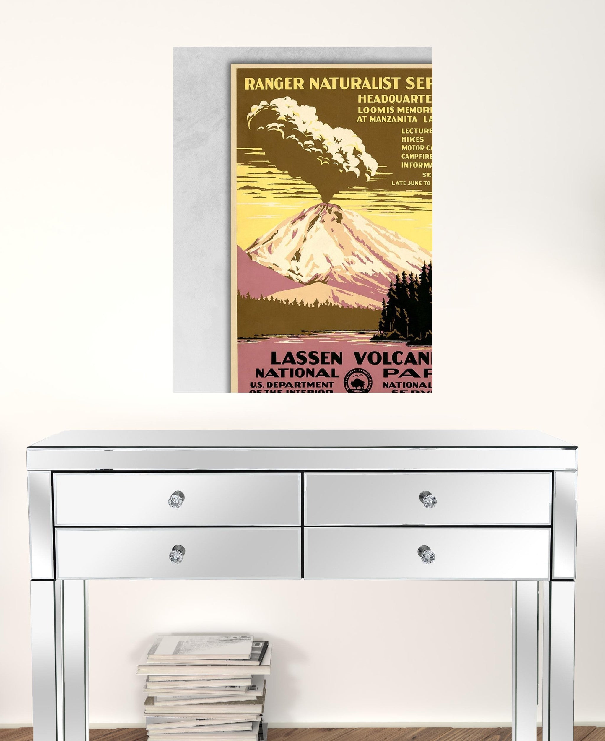 24" X 32" Lassen Volcanic National Park Vintage Travel Poster Wall Art - Minihomy