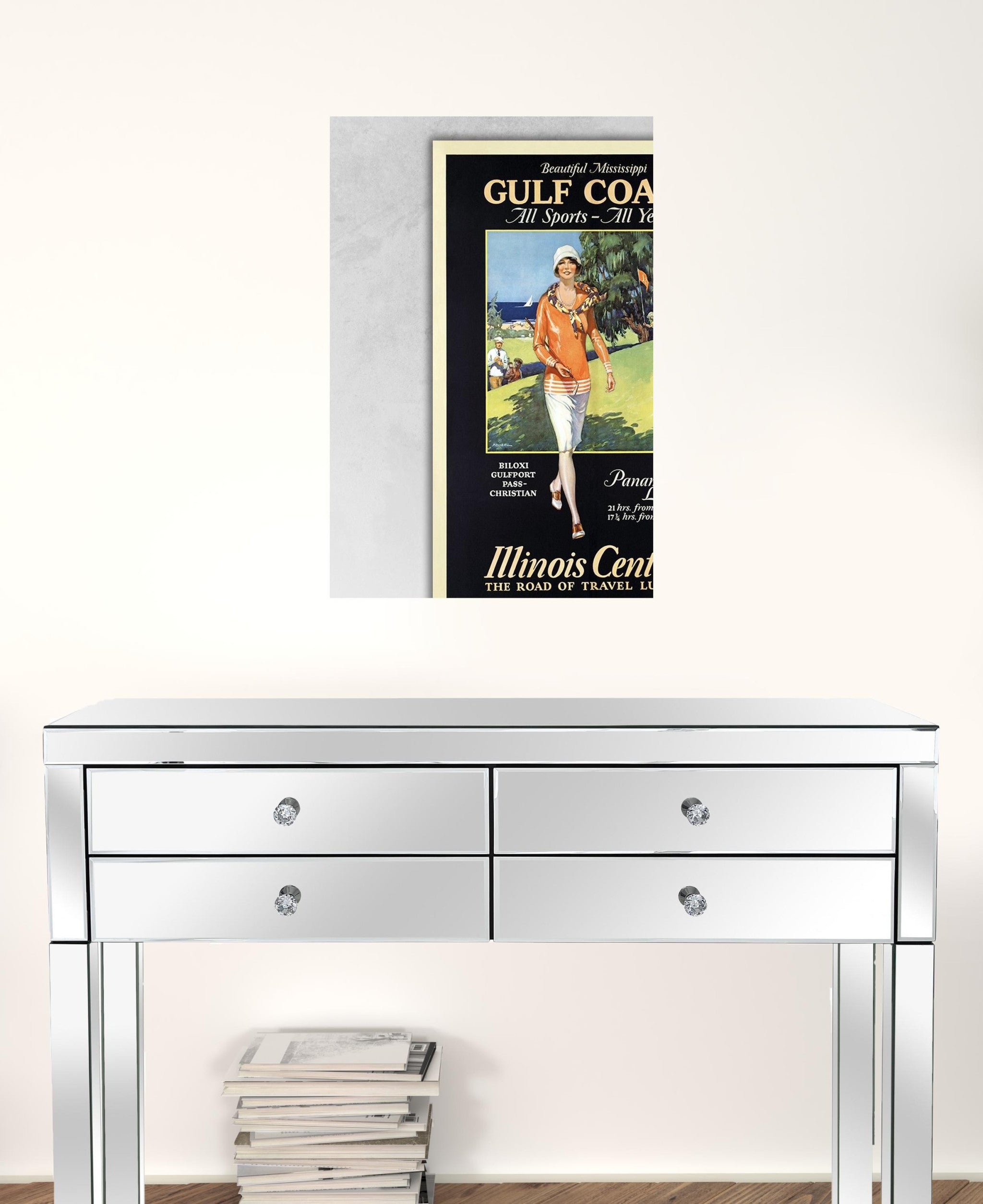 36" X 54" Gulf Coast Golf 1932 Vintage Travel Poster Wall Art - Minihomy