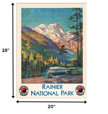 36" X 48" Rainier National Park C1920S Vintage Travel Poster Wall Art - Minihomy