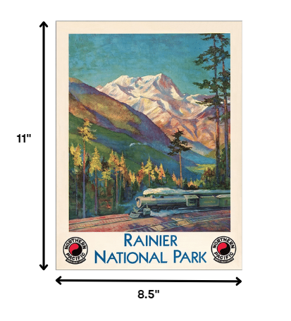 36" X 48" Rainier National Park C1920S Vintage Travel Poster Wall Art - Minihomy