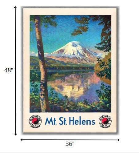 36" X 48" Mt. St. Helens C1920S Vintage Travel Poster Wall Art - Minihomy