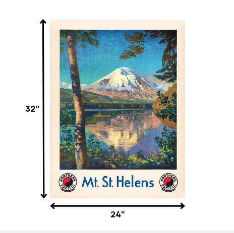 36" X 48" Mt. St. Helens C1920S Vintage Travel Poster Wall Art - Minihomy