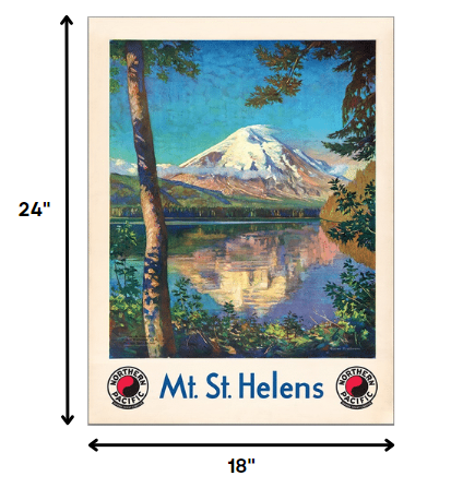 36" X 48" Mt. St. Helens C1920S Vintage Travel Poster Wall Art - Minihomy