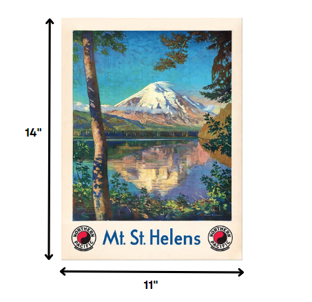 36" X 48" Mt. St. Helens C1920S Vintage Travel Poster Wall Art - Minihomy