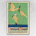 24" X 36" Birds Over Lake Michigan C1929 Vintage Travel Poster Wall Art - Minihomy