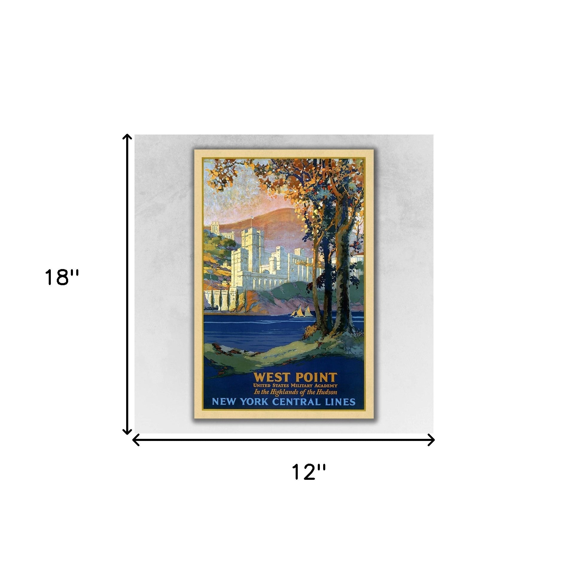 36" x 54" West Point New York c1920s Vintage Travel Poster Wall Art - Minihomy