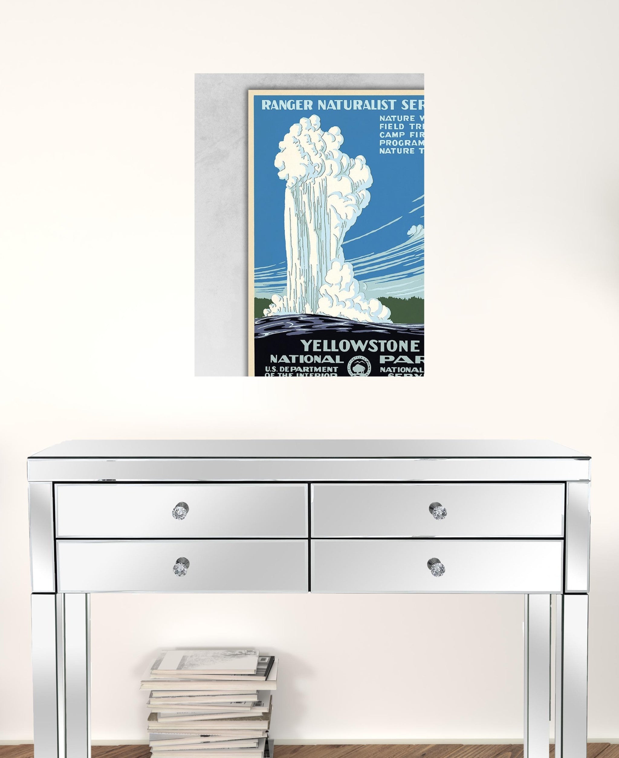 36" x 48" Yellowstone National Park c1938 Vintage Travel Poster Wall Art - Minihomy