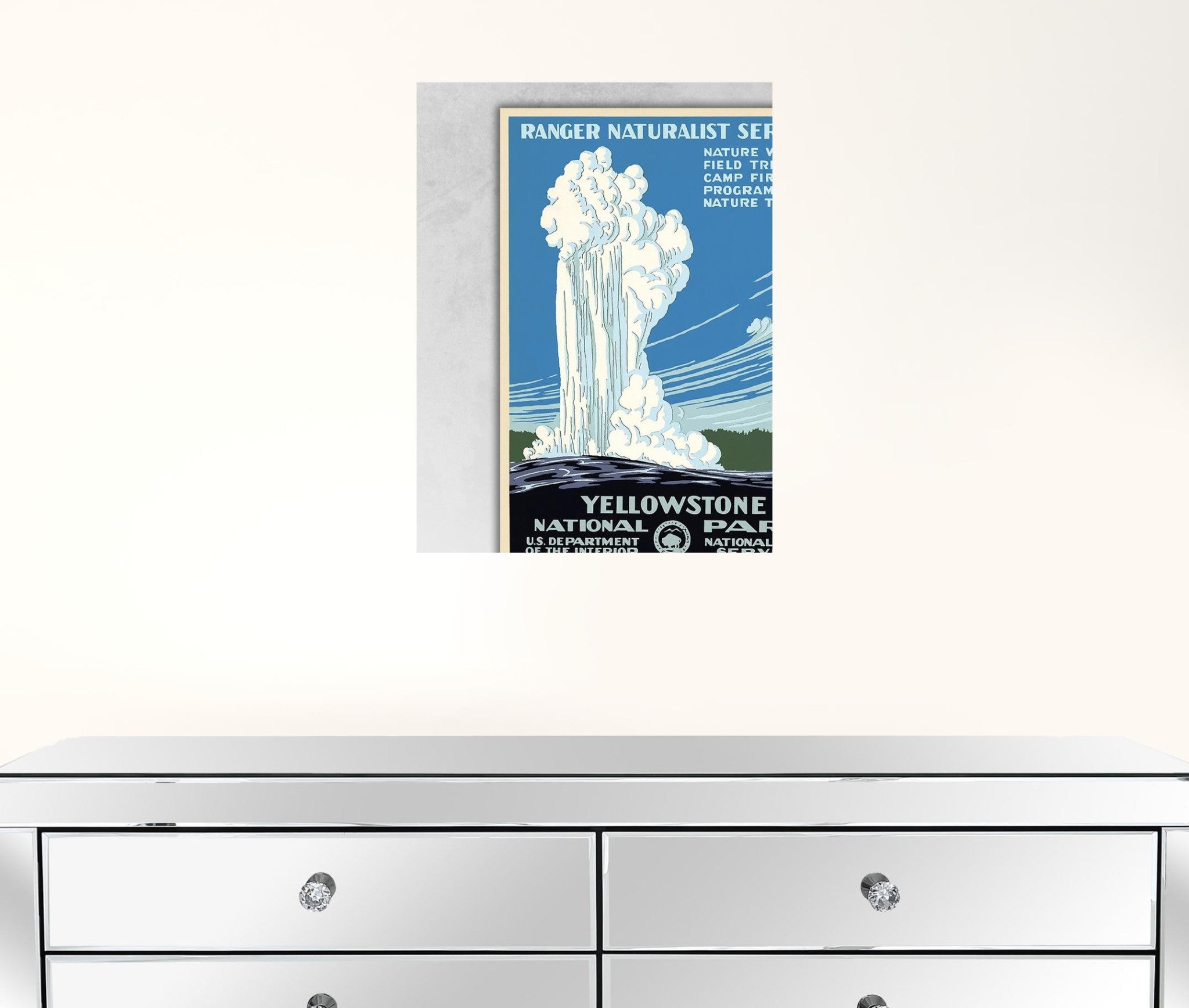 36" x 48" Yellowstone National Park c1938 Vintage Travel Poster Wall Art - Minihomy