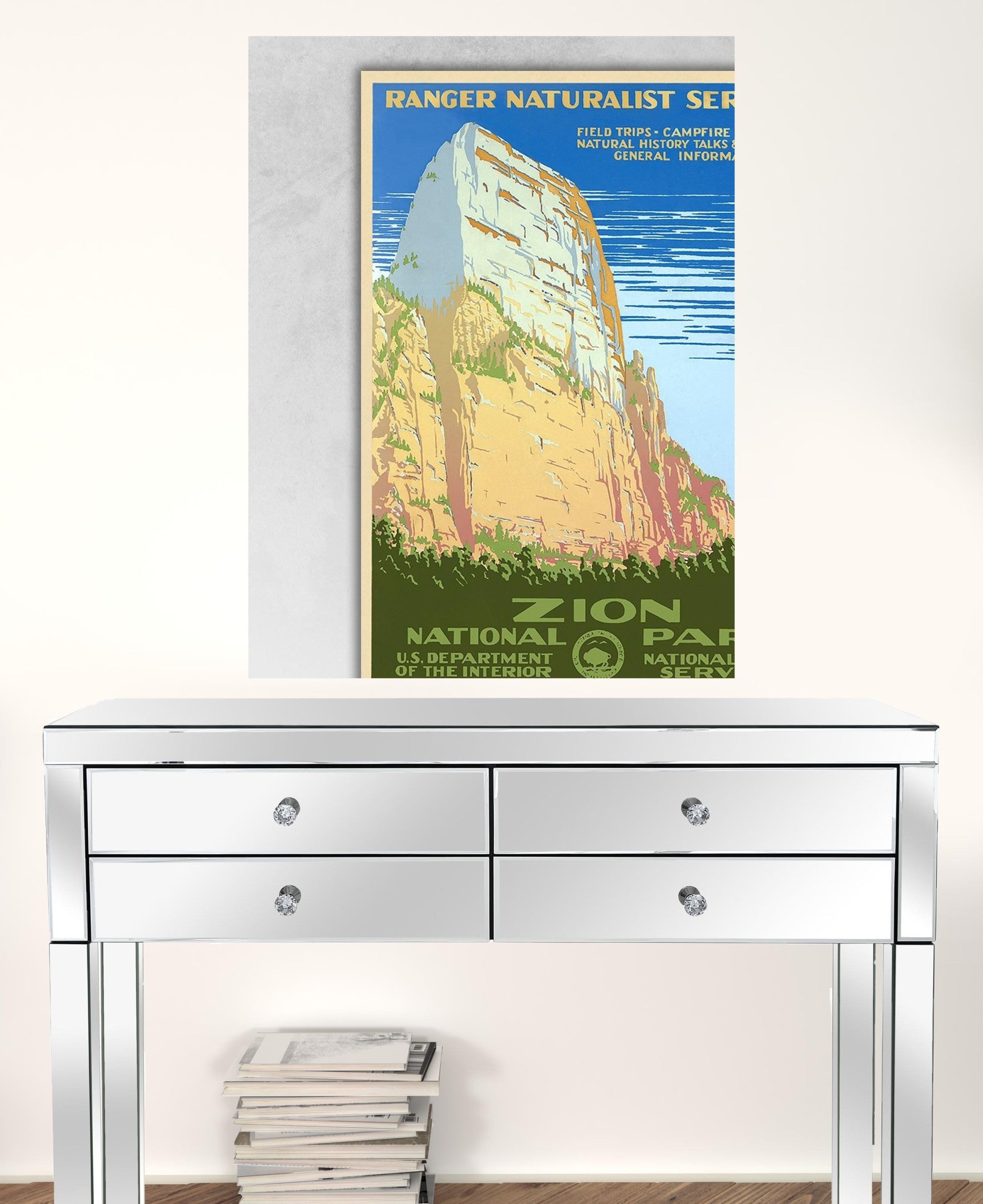 36" x 48" Zion National Park c1938 Vintage Travel Poster Wall Art - Minihomy