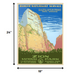 36" x 48" Zion National Park c1938 Vintage Travel Poster Wall Art - Minihomy