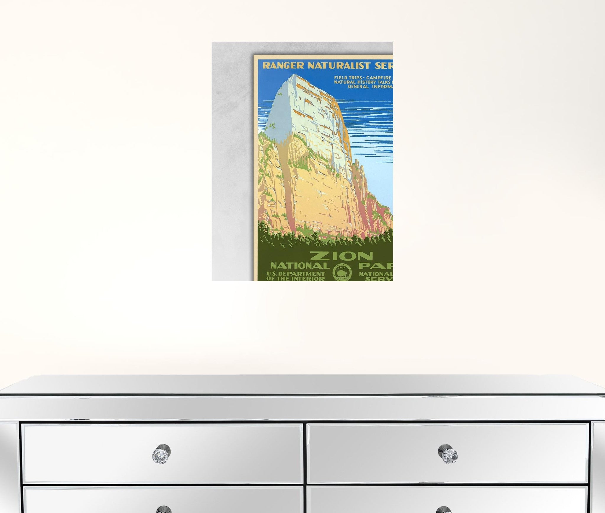 36" x 48" Zion National Park c1938 Vintage Travel Poster Wall Art - Minihomy