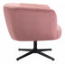 Gusto Glam Pink and Black Swivel Accent Chair - Minihomy