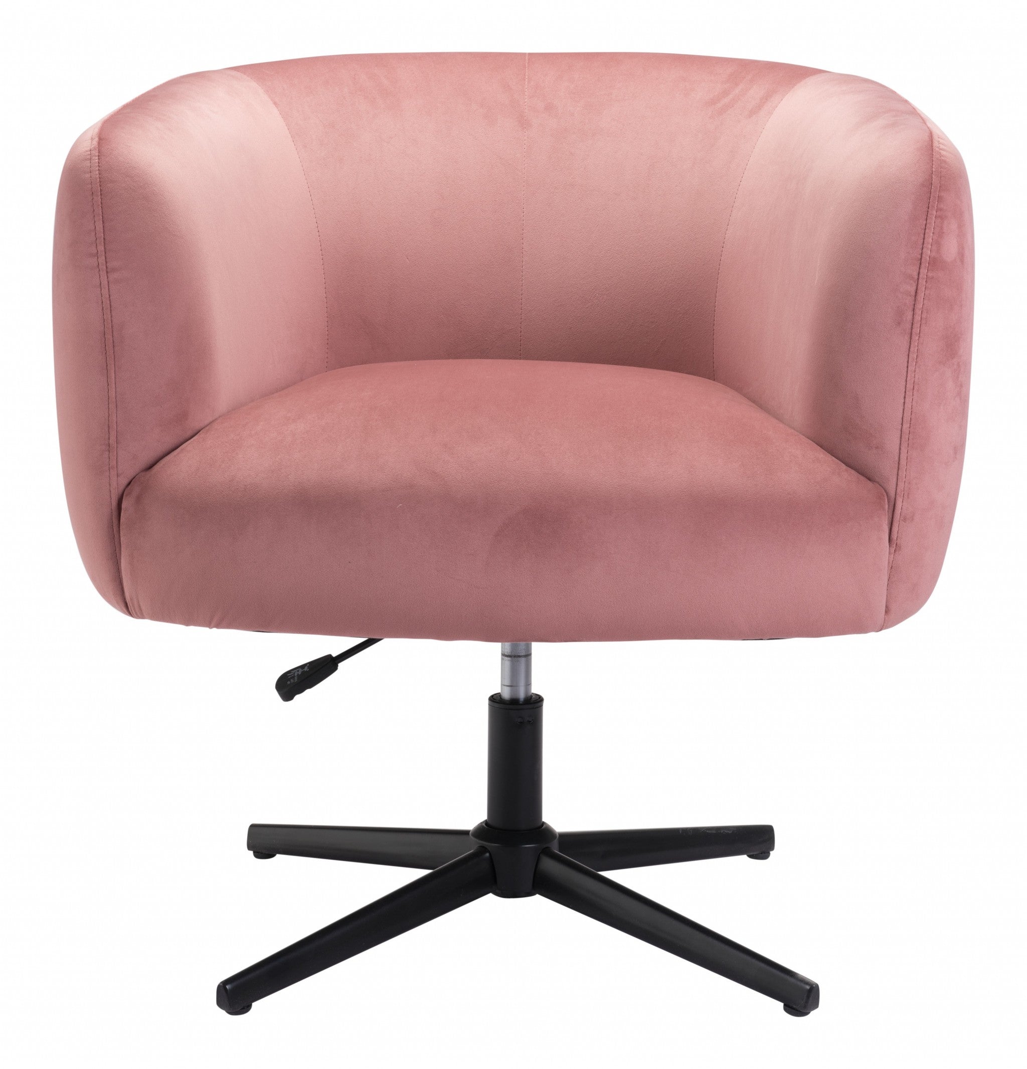 Gusto Glam Pink and Black Swivel Accent Chair - Minihomy