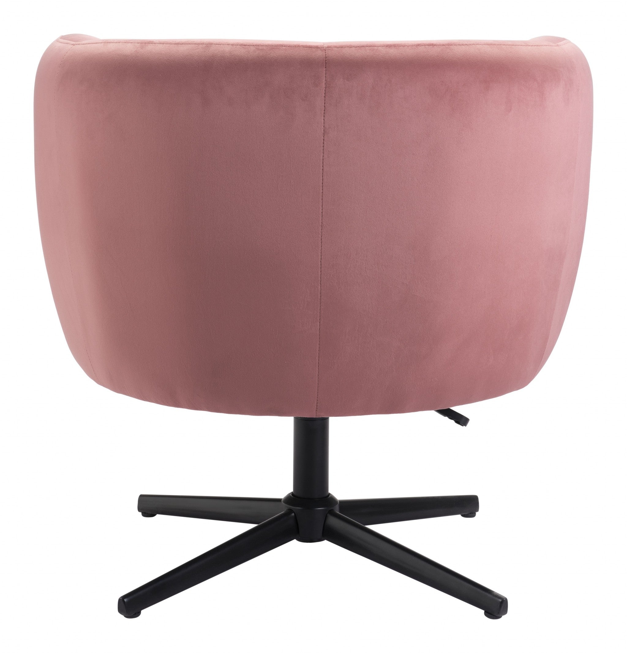 Gusto Glam Pink and Black Swivel Accent Chair - Minihomy