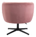 Gusto Glam Pink and Black Swivel Accent Chair - Minihomy