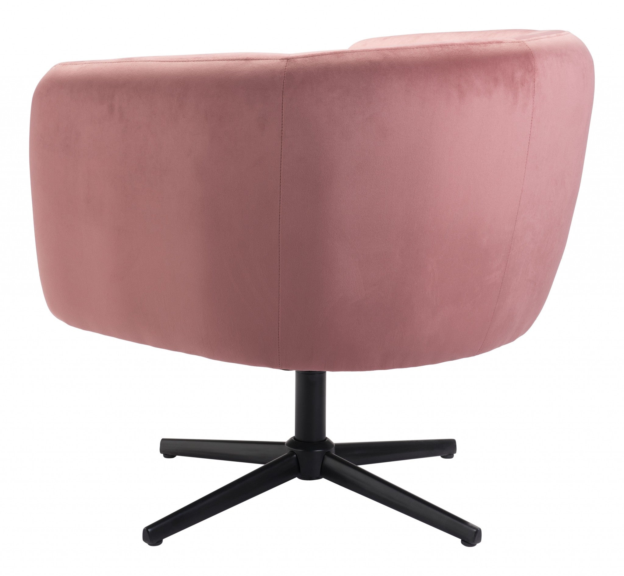 Gusto Glam Pink and Black Swivel Accent Chair - Minihomy