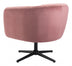 Gusto Glam Pink and Black Swivel Accent Chair - Minihomy