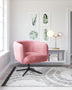 Gusto Glam Pink and Black Swivel Accent Chair - Minihomy