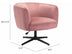 Gusto Glam Pink and Black Swivel Accent Chair - Minihomy