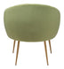 Mossy Green and Gold Curve Vertical Channel Accent Club Chair - Minihomy