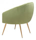 Mossy Green and Gold Curve Vertical Channel Accent Club Chair - Minihomy