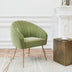 Mossy Green and Gold Curve Vertical Channel Accent Club Chair - Minihomy