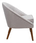 Light Gray Wooden Deep Chair - Minihomy