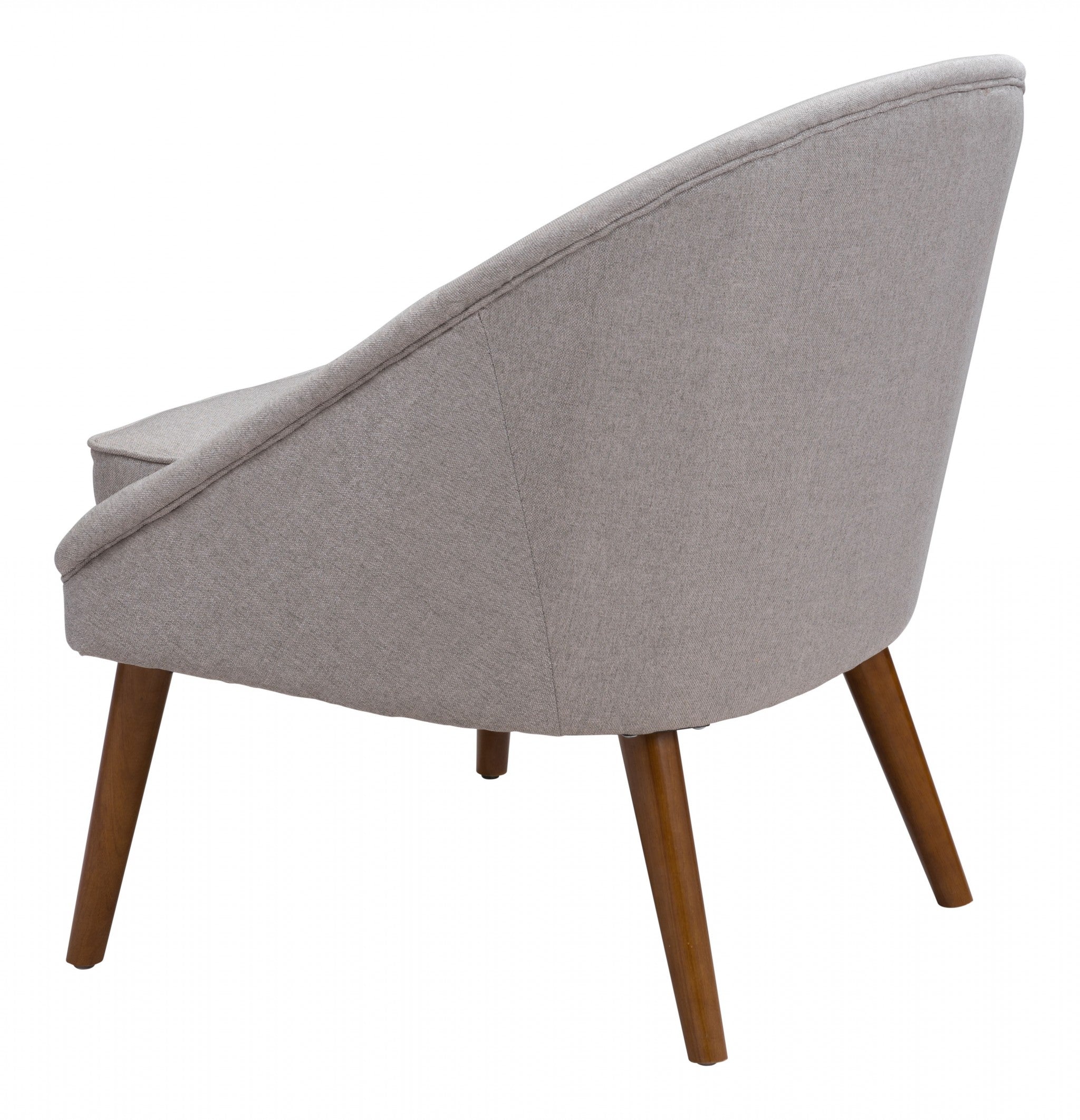 Light Gray Wooden Deep Chair - Minihomy