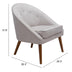 Light Gray Wooden Deep Chair - Minihomy